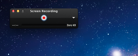 screen recording with QuickTime Player