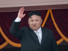 North Korea leader Kim Jong Un in the parade